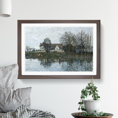 The Seine at Port Marly by Alfred Sisley - Framed Print