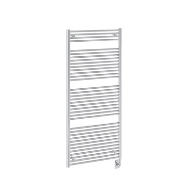 Chauffe-serviettes électrique câblé 29,5 po x 66,5 po Savoy - chrome, rempli de liquide, comprend un interrupteur intelligent programmable, garantie à vie