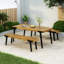 1 Dining Table+2 Dining Benches