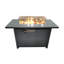 Table de feu en acier - durée de combustion de 8 heures, hauteur de 25,65 po, flamme extérieure réglable de 42 po L, profondeur de 20,53 po, avec couvercle
