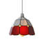 12 cm H Dome Glass Lamp Shade ( Screw On ) in Red and White