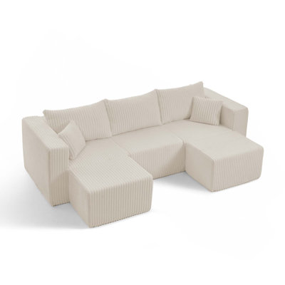Modern Ultra-Comfy Modular Sectional Sofa with Space-Saving Design and No Assembly Required