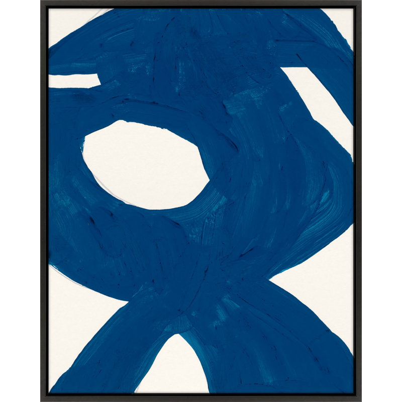 Blue Harmony 2 Print by Andrea Stokes, 20" H x 16" W x 1.25" D, Black Framed