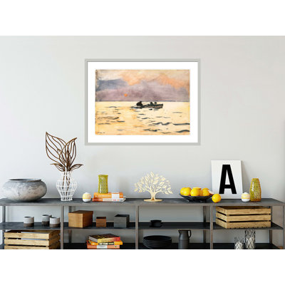 «Rowing Home» par Winslow Homer, impression giclée encadrée