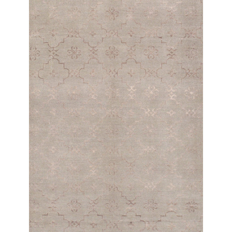 Hand Woven Cotton and Wool Area Rug, Rectangle 9'3" x 12'3"