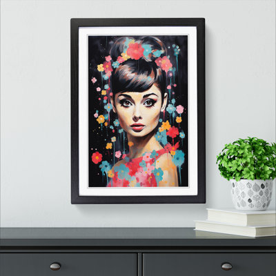 Audrey Hepburn Modern - Framed Print