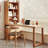 Burlywood Rectangular Solid Wood with 3 drawers desk