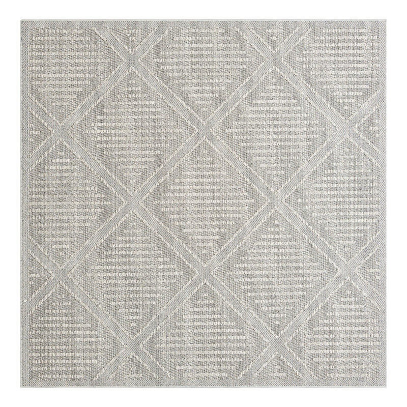 Indoor/Outdoor Trellis Area Rug, Square 7'10"