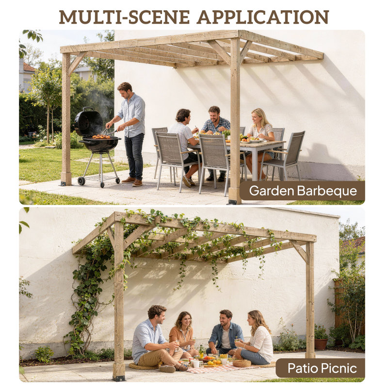 Pergola, 215cm H x 240cm W x 240cm D