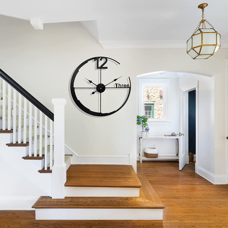 Metal Wall Clock, Black