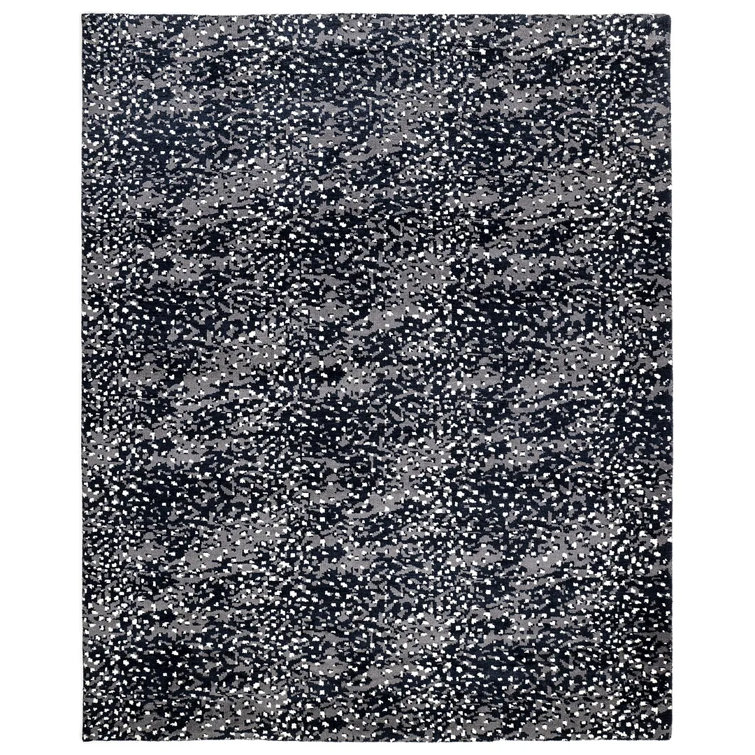 Viviana Abstract Area Rug in Black/Gray/White