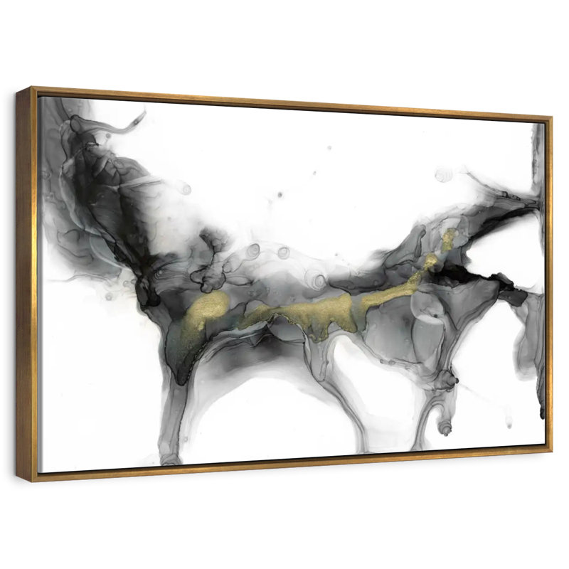 Golden Precipice II, Cadre flottant doré, 40 po x 27 po