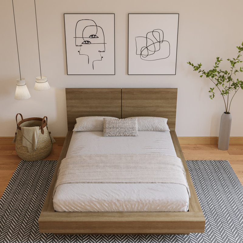 Chandlor Platform Bed, King, Brown