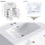 Meuble-lavabo 24 po avec lavabo en céramique, 2 tiroirs et armoire de rangement, conception blanche peu encombrante-1311351635
