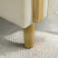 Banc de rangement rembourré l 65,6 po avec double couvercle rabattable et pieds en bois massif-865079313