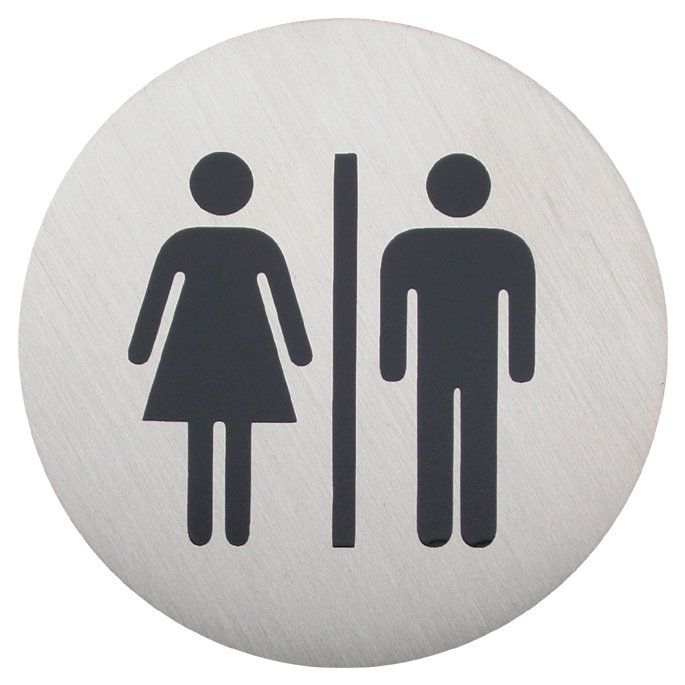 Sula Male and Female Sign in Brushed