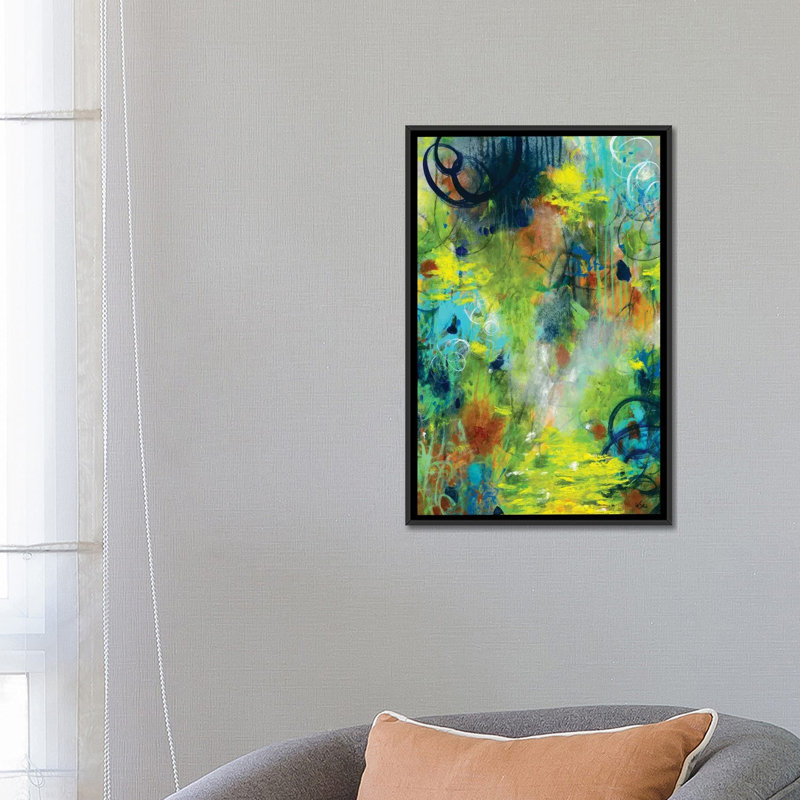« calling », impression sur toile, H 26 po x l 18 po x P 1,5 po, Toile avec cadre noir, Pas de tapis