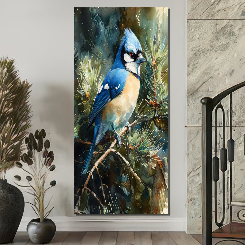 Harada - animaux, art mural sur toile, H 60 po x l 28 po, Toile tendue, Ne s’applique pas