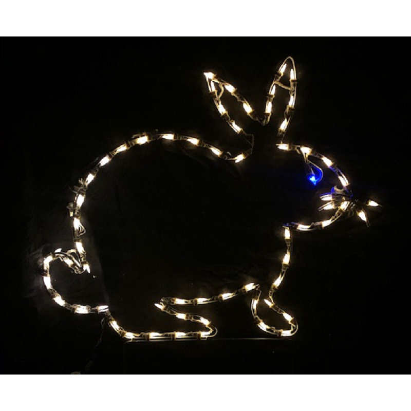 Figurine lumineuse de lapin de Pâques