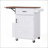 Farmhouse Kitchen Island with Drop Leaf, Open Side Rack, Drawer, Towel Rack, and Lockable Wheels for Versatile Storage and Mobility-1116527208