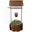 Pot à fleurs rustique en bois