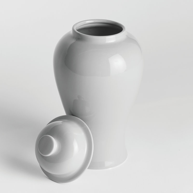 Ricki Ceramic Ginger Jar, White, 16.5"