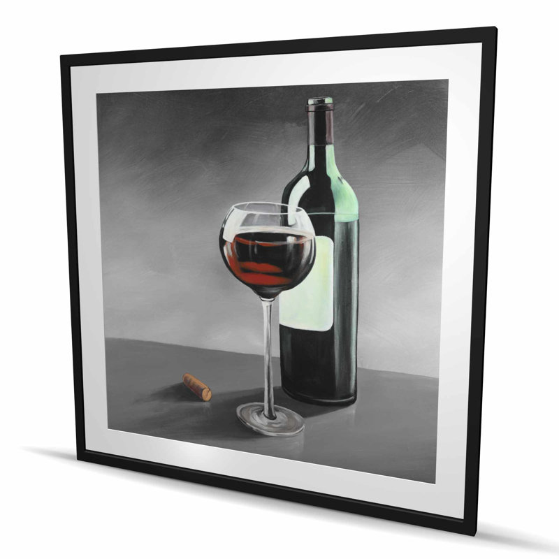 Bouteille de bourgogne, H 48 po x l 48 po, Noir