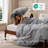 Bedsure 100% Washed Cotton Duvet Cover King Set - Minimalist Cotton Beding Set For All Season（set of 3）-125402778-125402781