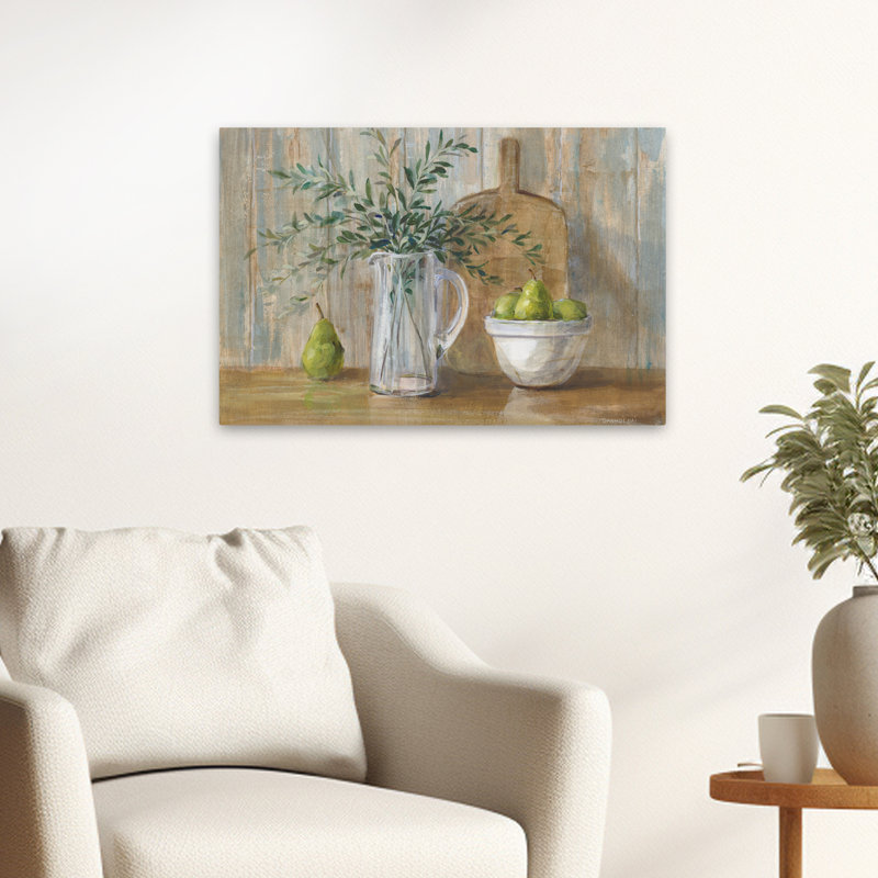 Art de cuisine bleu et bol d'automne, H 16 po x l 24 po
