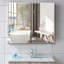 30X26 Inch Double Door Mirror Aluminum Medicine Cabinet Surface Mount Or Recessed Bathroom
