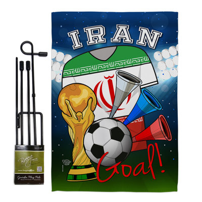 Ensemble de drapeaux 19 x 13 po en polyester Coupe du Monde