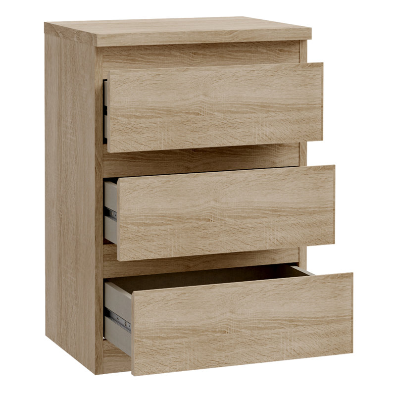 41.8cm W Manufactured Wood Bedside Table, Brown