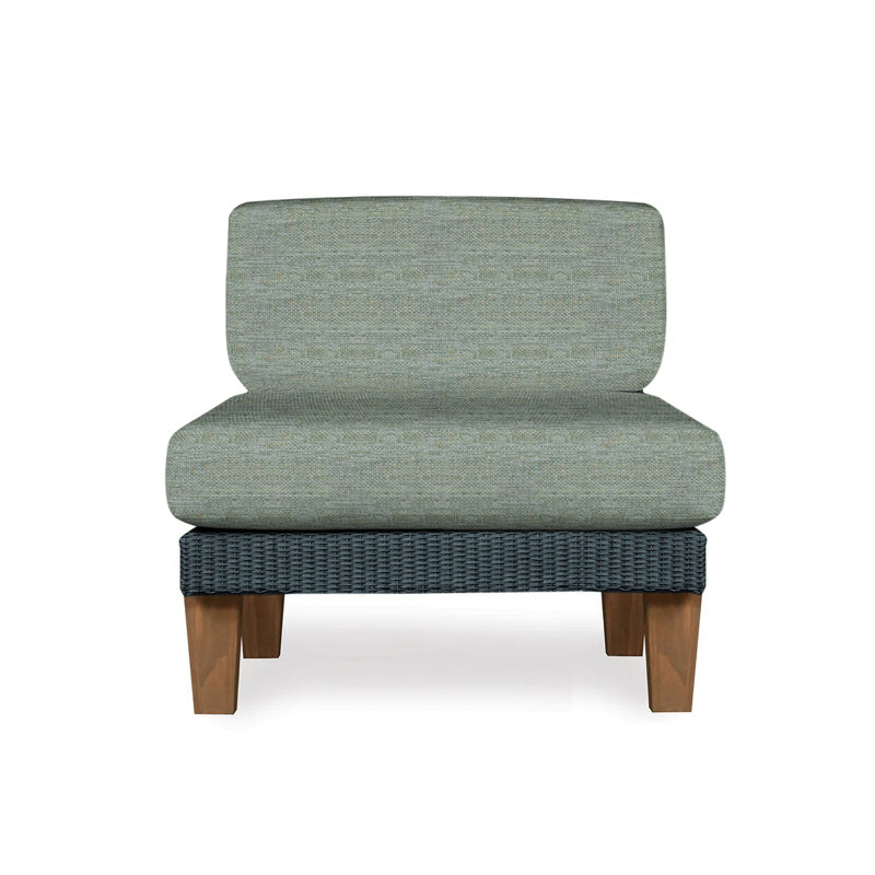Catalina Outdoor Teak Lounge Chair, Loveboat Mint, Bark