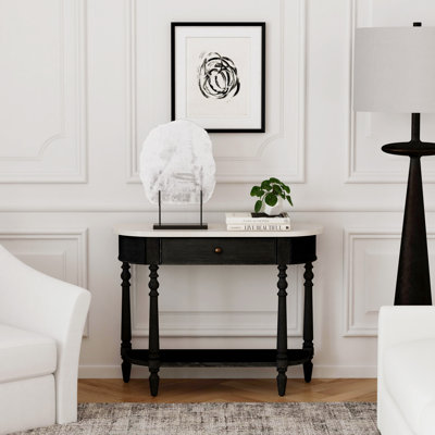 Aberdale 40'' Console Table with Marble Top