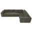 Canapé modulaire minimaliste avec chenille infroissable, aucun assemblage requis pour le salon-129047429