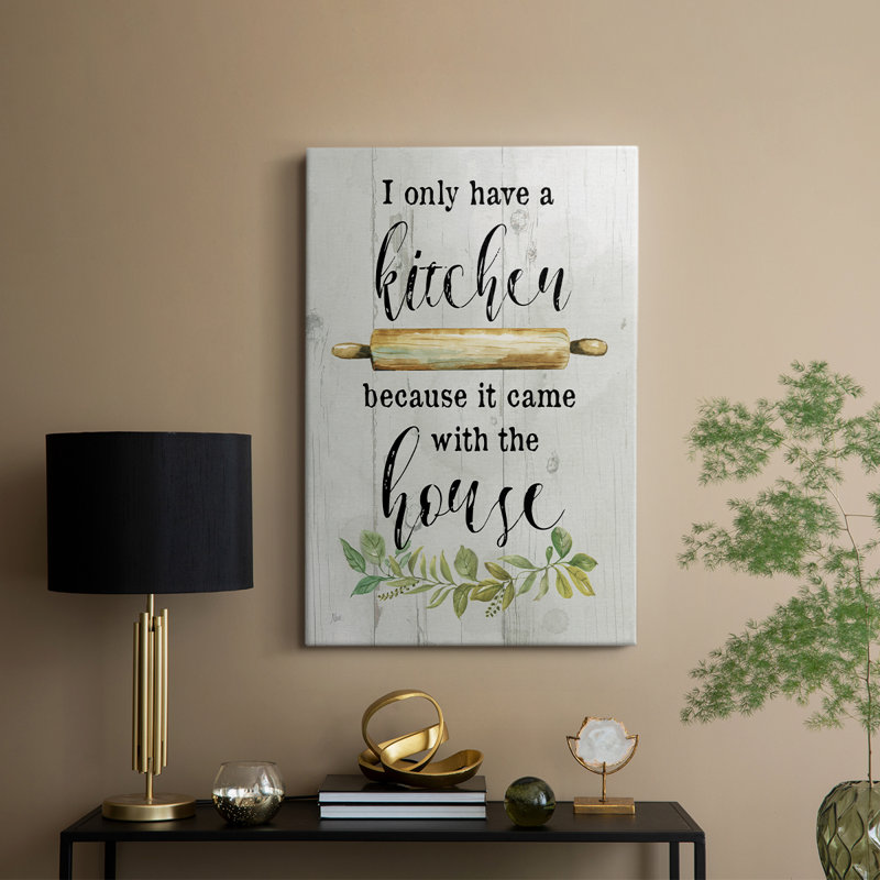 «Kitchen Love» - Cavas enveloppés dans une galerie, H 36 po x l 24 po
