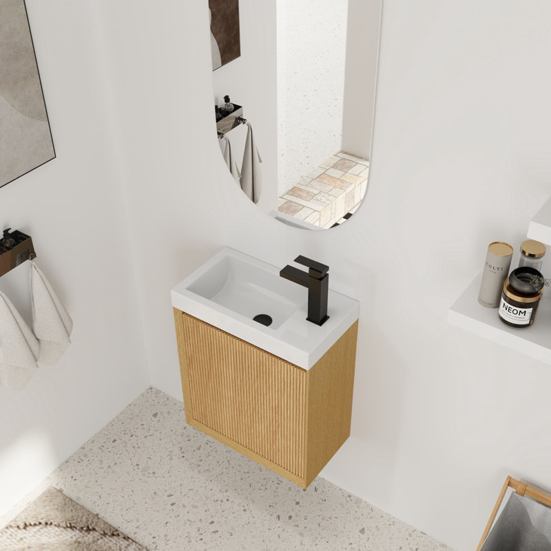 Meuble-lavabo simple 18,5 po avec plateau en résine