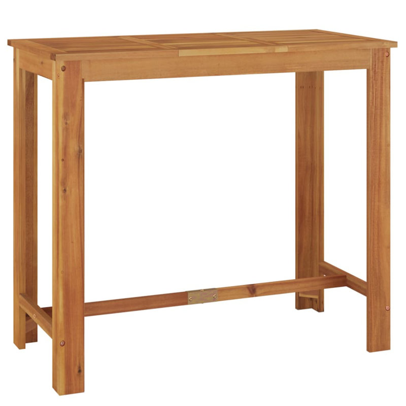 vidaXL Garden Bar Table Natural Wood Solid Acacia Wood 47.2x23.6x41.3 in Brown