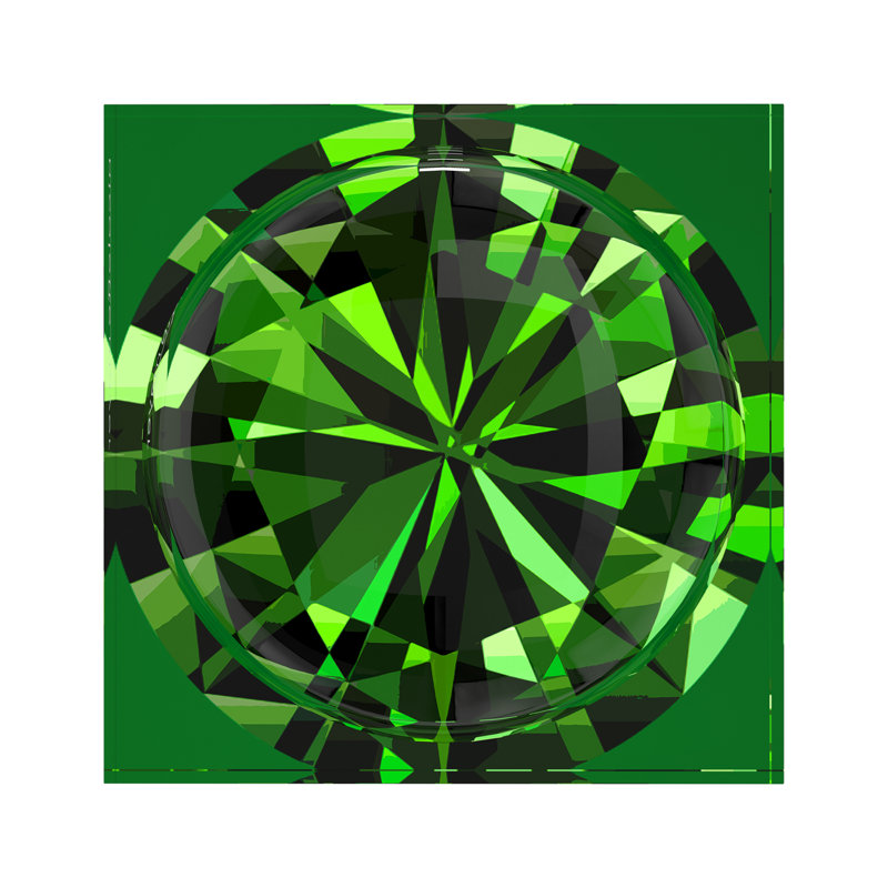 Facets Green Acrylic Candy Catchall Dish, Emerald