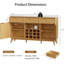 Armoire de bar à vin 60 "avec porte-bouteilles et porte-verres-429762519
