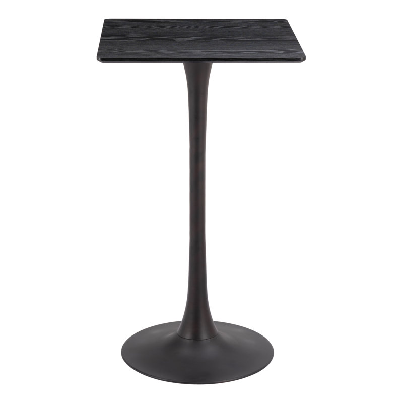 Valleta Metal Base Dining Table, Black, Black