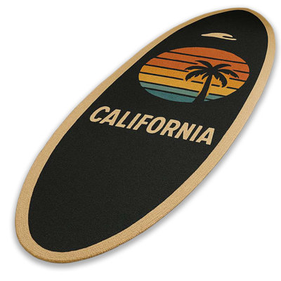 Novelty California Surfboard Accent Rug
