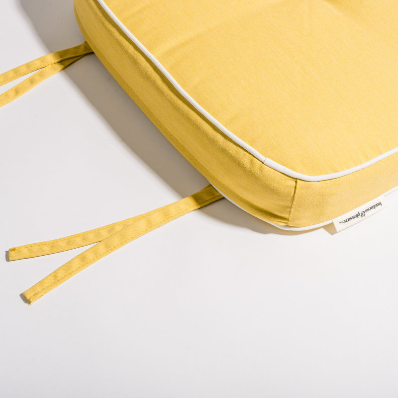 Rivie Outdoor Seat Cushion, Yellow