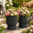 16.75" Modern Urn Outdoor Planters, Flower Pots for Outdoor Indoor Plants, 2-in-1 Design, Midnight Black-839981565