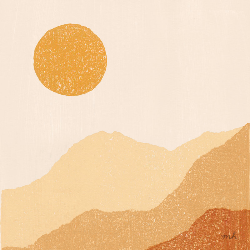 Rise Warm 1 Piece Wrapped Canvas Painting, 76cm H x 51cm W