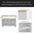 55.5" Fluted Kitchen Island With 2 Drop Leaf, Kitchen Storage Cart With Power Outlet, 4 Doors, Spice Rack, Rolling Island Table ，Curved Edge For Kitchen, Dining Room-2129956143