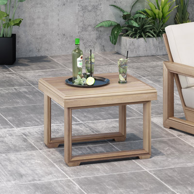 Square Acacia Outdoor Side Table , 20'' in. W 20'' in. D
