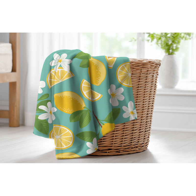 Couverture en velours de polaire Lemmie, L 60 po x l 50 po, Sarcelle