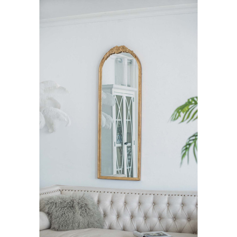 Miroir de plancher en bois, miroir complet