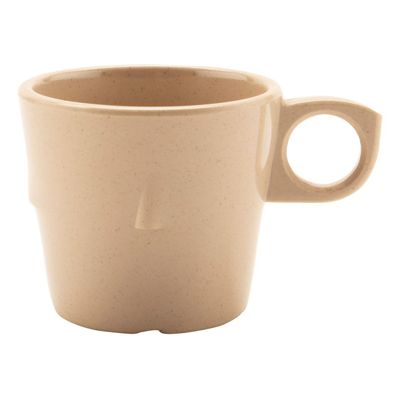Tasse à café / thé conique empilable en mélamine GET, 7,5 onces (ensemble de 12), Tanné